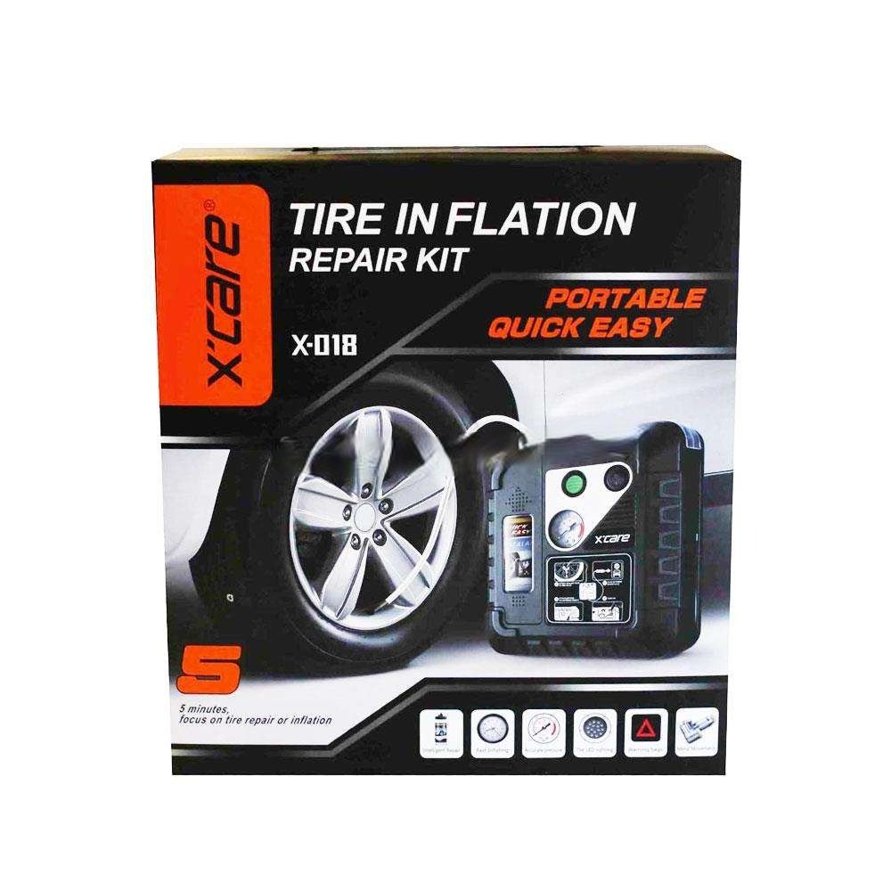 X Care Tire Tyre Inflation Repair Kit X018 XCare Double Cylinder